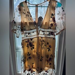 Floral mesh dress